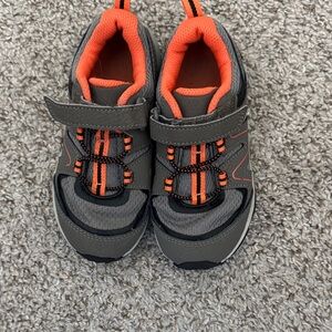 Merrell Kids Grey and Orange Hook-and-Loop Sneakers
